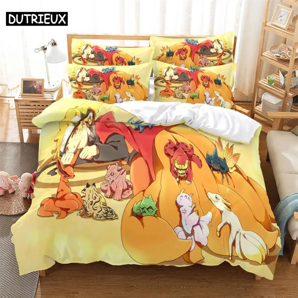

Anime Characters 3D Digital Bedding Sets Home Bedclothes Super King Cover Pillowcase Comforter Textiles Bedding Set bed set