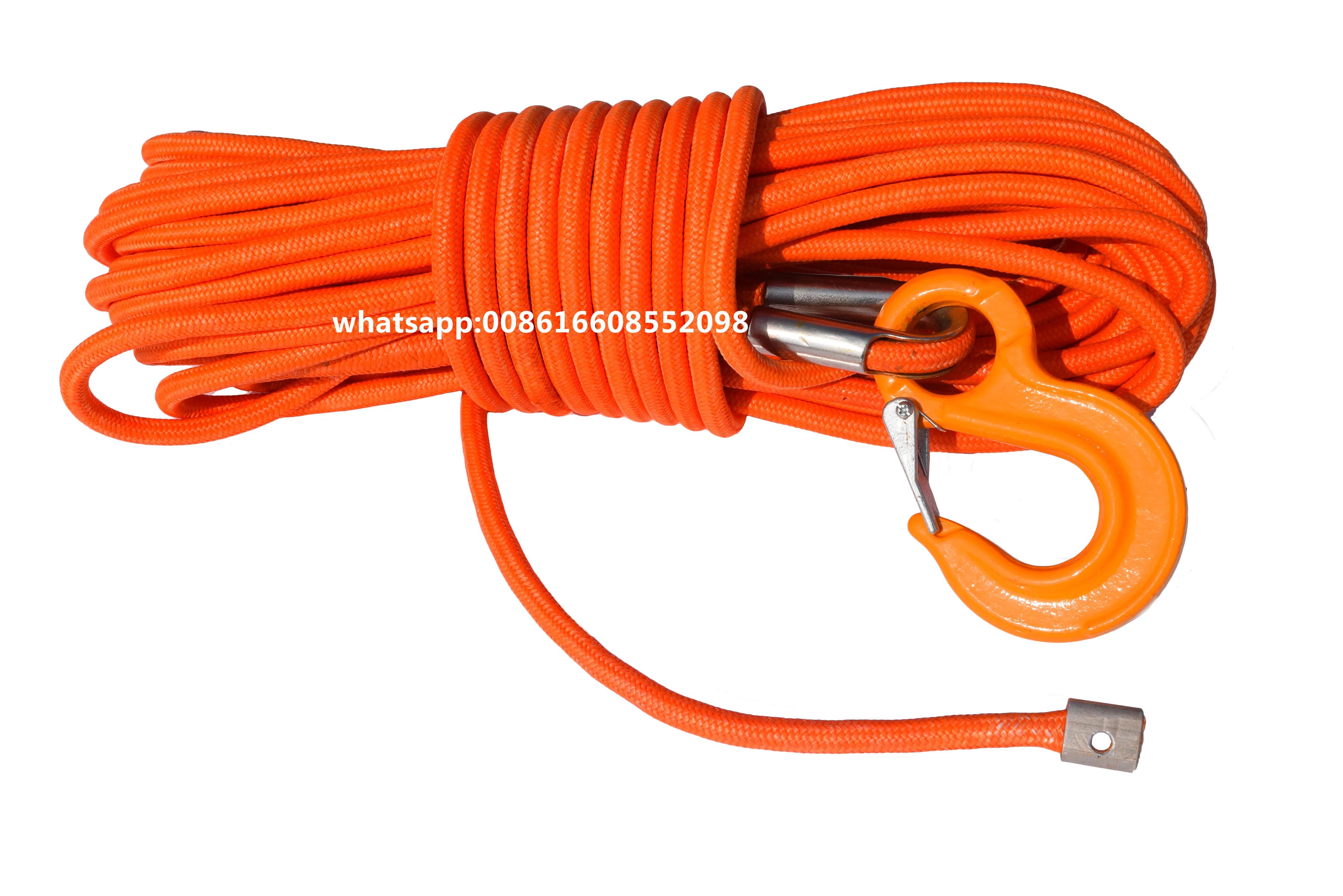 

Orange 1/2inch*100ft UHMWPE core with UHMWPE jacket,Synthetic Winch Cable,Boat Winch Rope