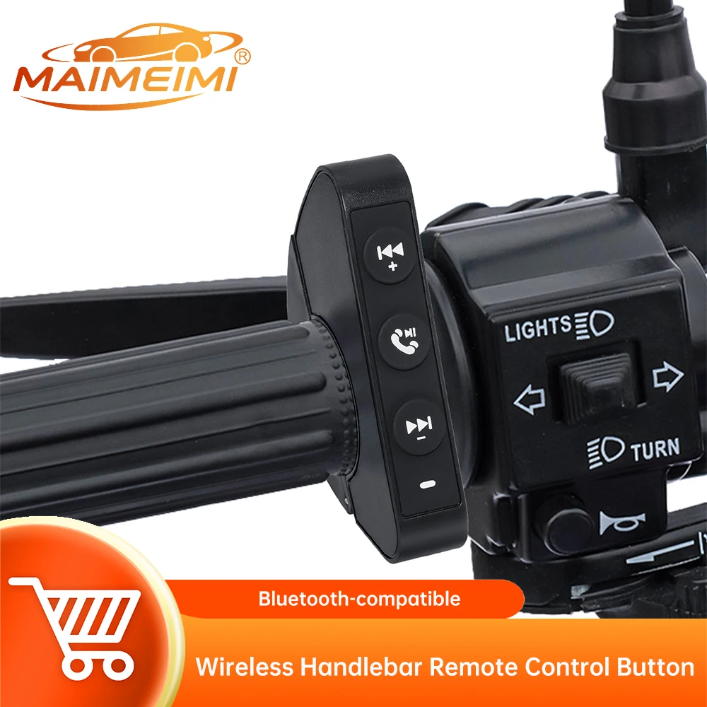 Universal Steering Wheel Control Waterproof Wireless Handlebar Remote Control Button Smart Phone Remote Controller Headphone