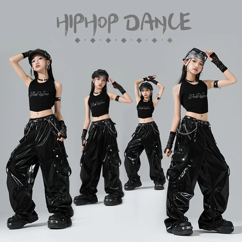 Kinder Ballroom Dance Anzüge Kinder Hip Hop Dance Kostüme Mädchen Jazz Kleidung Coole Straße Tragen Bühne Rave Outfits SL13484