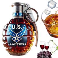 Military Hand Whiskey Bottle Grenade Engraved Liquor Bottle Sealed Whiskey Jar Storage Unique Gift For Men Bar Office Home