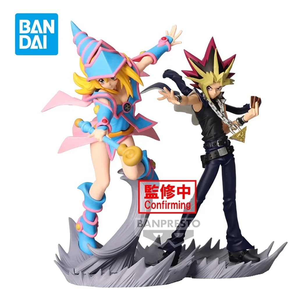 

Оригинальный Bandai Yu-Gi-Oh! Дуэль монстров Yami Yuugi черная волшебная девушка Senkou Zekkei коллекция украшений Фигурки игрушки 13 см