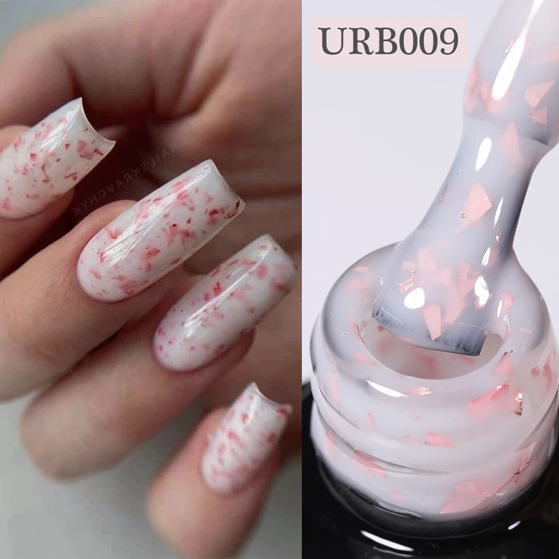 UR SUGAR Gel di gomma glitter oro mimetico Soak Off UV LED Gelatina Bianco Rosa Unghie Manicure Soak Off UV LED No Wipe Top Coat