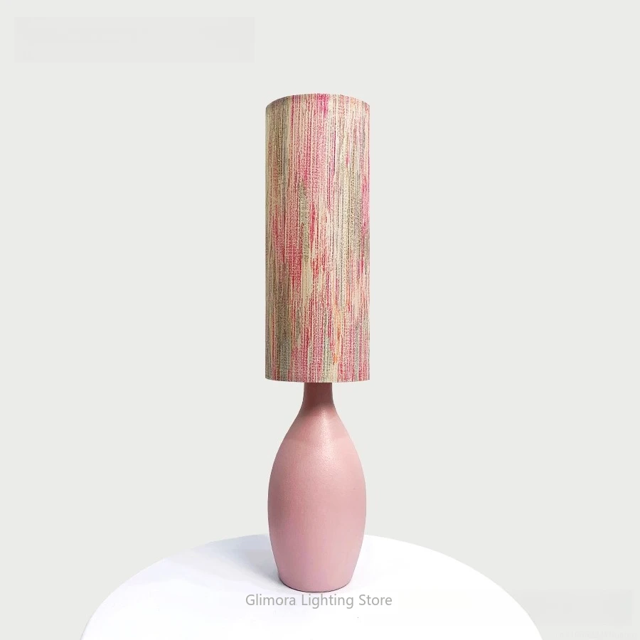 Soft Pink Sphere Table Lamp: Vintage Liberty Fabric with Mid-Century Style, Creative Imported Textile Ambiance&Unique Decor Gift