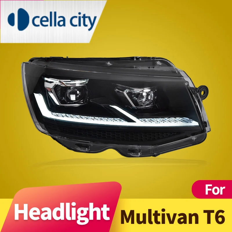 

Headlight Assembly for VolksWagen Multivan Caravelle T6 2016-2018 LED DRL LED Sequential Turn Signal LED Dual Beam Lens