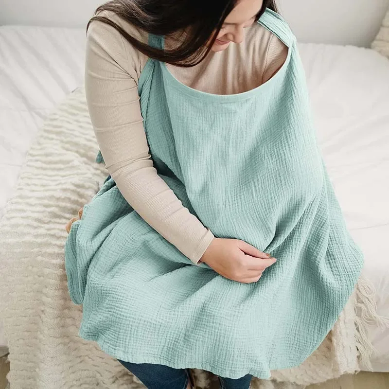 Cotton Mother Cape Blanket Nursing Apron Carseat Stoller Cover Lactation Maternity Clothes For Baby Breastfeeding Accessories