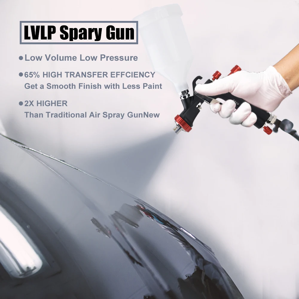 AEROPRO LVLP Spray Gun Paint Spray Gun R500 Car Painting Gun Water Based Airbrush A610 1.3mm 1.4mm 1.5mm 1.7mm 2.0mm