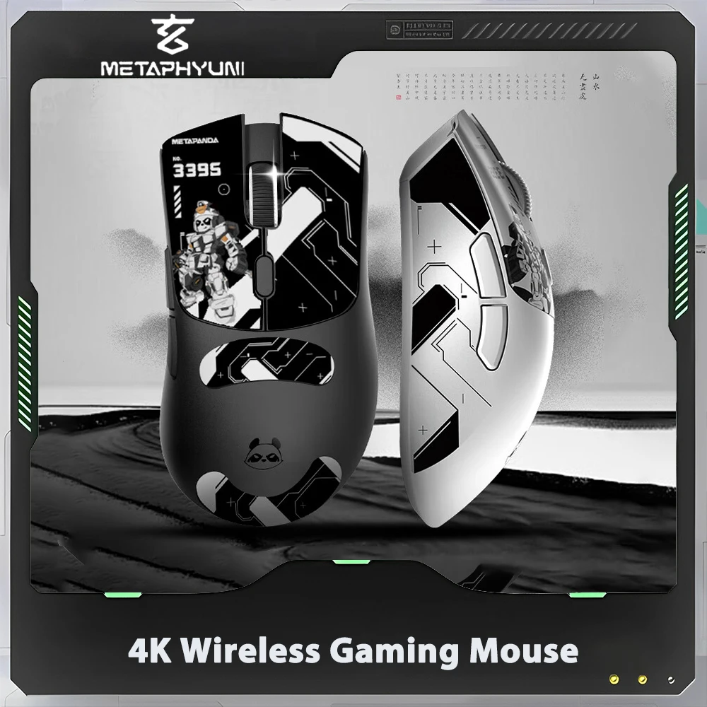 

Metapanda P1 4K Wireless Mouse PAW3395 Sensor Nordic 52840 Chip Three Mode FPS Gaming Mouse 500mAh Ergonomics Pc Gamer Office