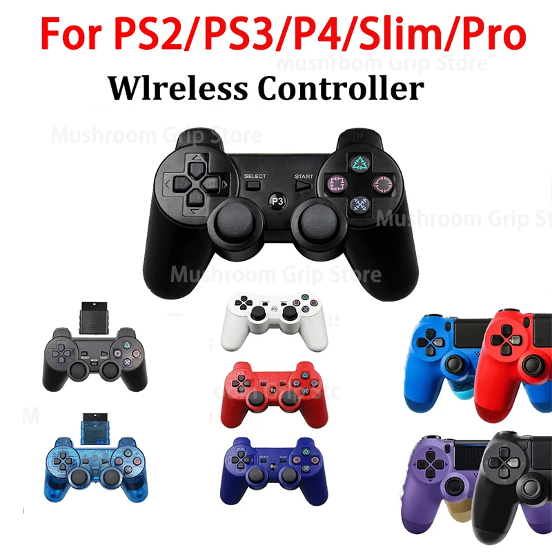 Controlador de juego inalámbrico para P2/P3/P4/Slim/Pro, mando inalámbrico Bluetooth para PC, Joystick de doble vibración para IOS/Android