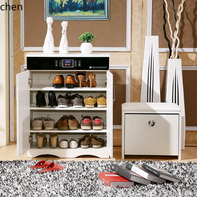 smart shoe cabinet disinfection sterilization drying deodorization dehumidification heating shoe shine modern beauty salon