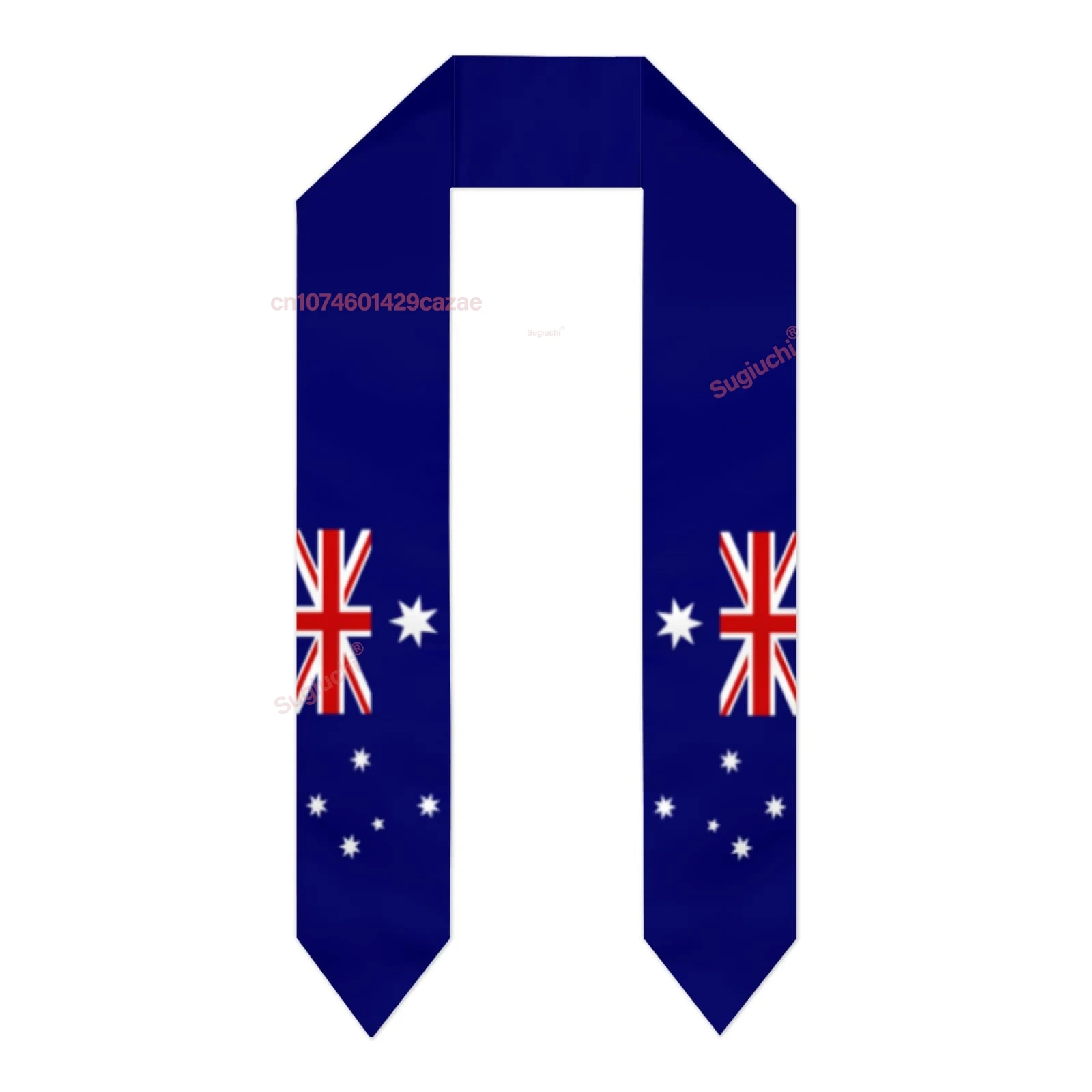 Australia Flag 180*15CM Graduation Sash Stole Scarf Double Sided for Study Aboard International Class Of 2025