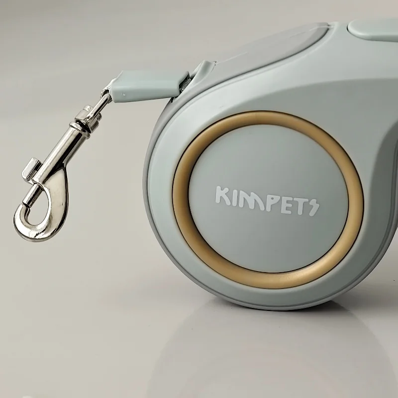 مقود كلب قابل للسحب خالٍ من التشابك مع قفل مضاد للسحب 3M 5M مقود بكرة تلقائي خفيف الوزن ومتين للقطط والكلاب الصغيرة