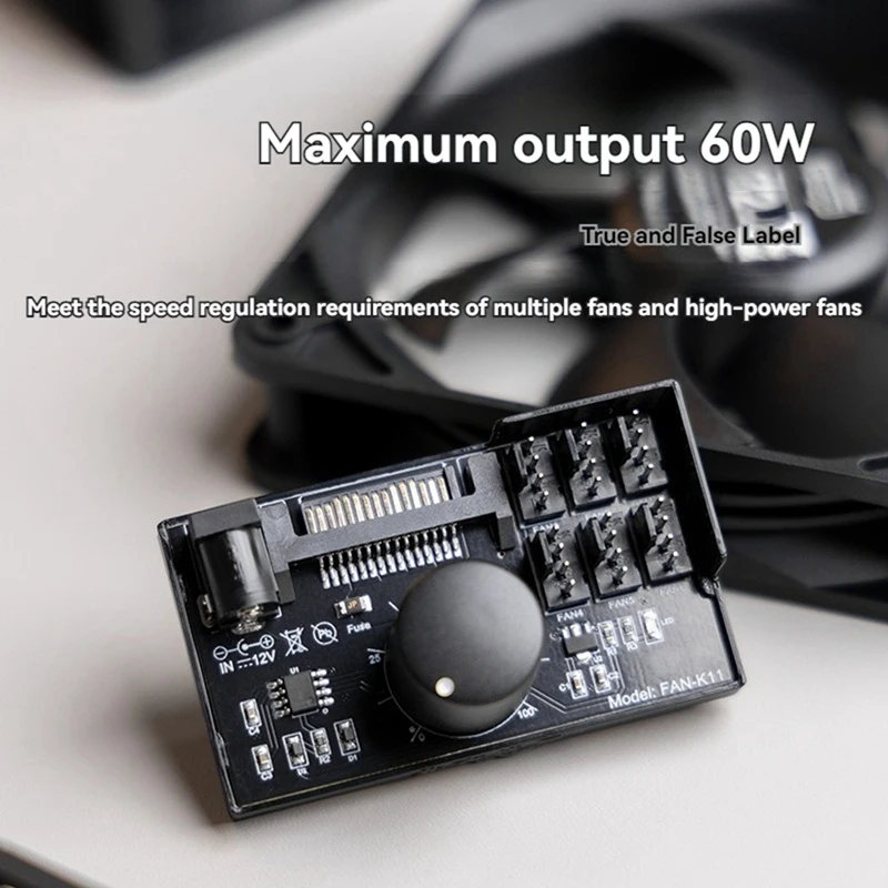 FFYY-PWM Контроллер скорости вентилятора Высокая мощность Sata DC Power 4-контактный регулятор вентилятора NAS Серверный вентилятор Управление скоростью ШИМ-регулировка скорости