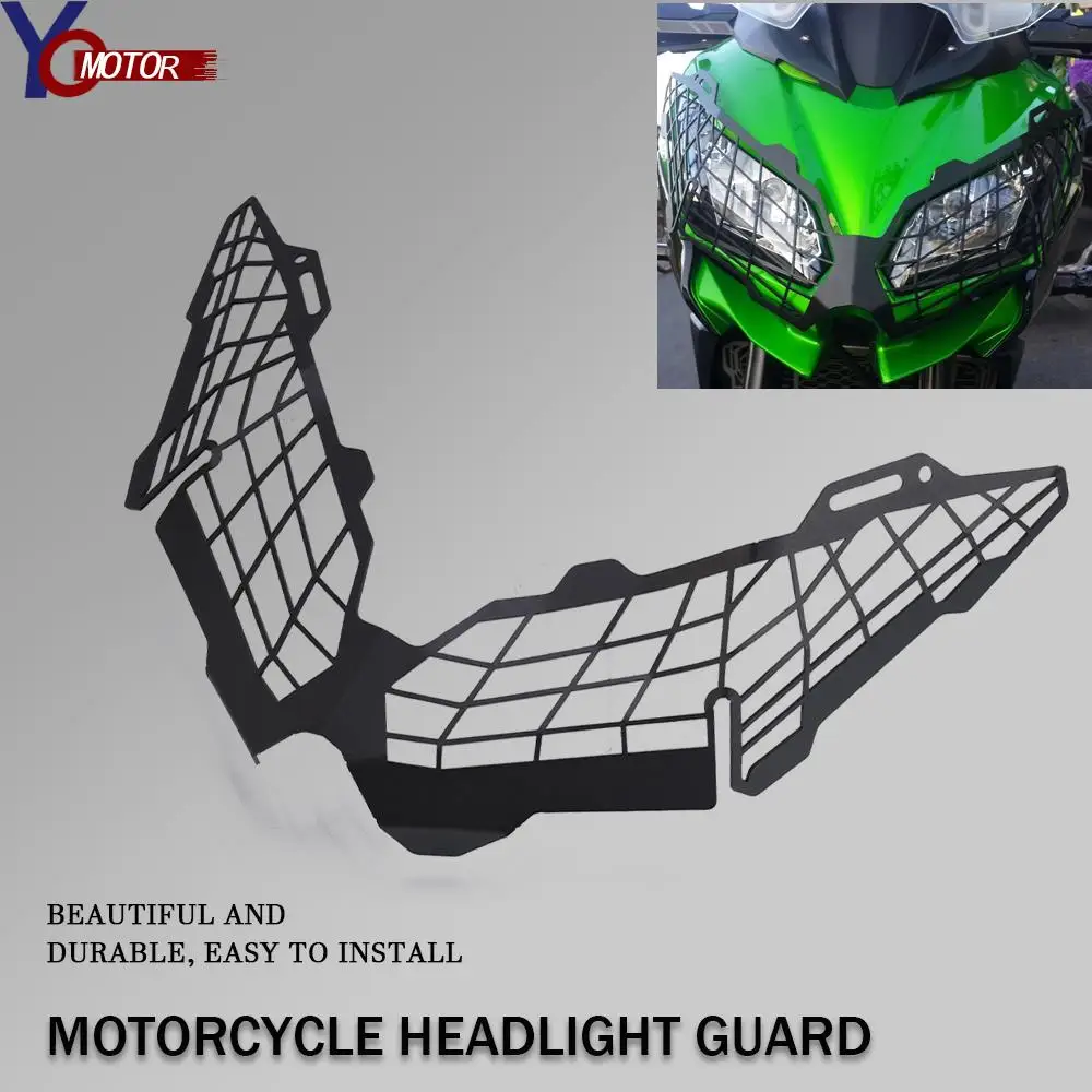 

For Kawasaki Ninja 300 R 2013-2017 2016 2015 14 Motorcycle Accessories Headlight Guard Grill Cover CNC Aluminum Head Light Parts