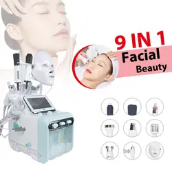 9 in1 Hydrodermabrasion Facial Machine h2o2 oxygen jet beauty salon equipment hydra oxygen facial machine  oxygen facial machine