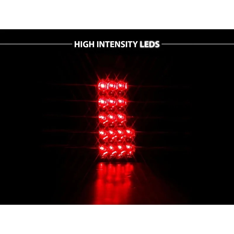 AmeriLite لـ 1988-1999 GMC كامل الحجم C/K شاحنة بيك اب تاهو الضواحي كريستال أحمر LED استبدال أضواء خلفية الجمعية