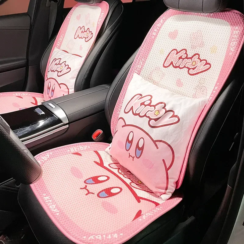 New Cute Cartoon Car Seat Cushion Fashion Breathable Ice Silk Car Seat Cushion Cover Decoration Dust Proof Interior Accessories