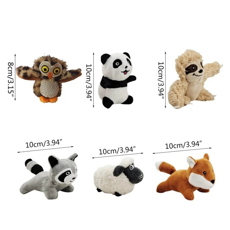 4 Pcs Creative Creaking Plush Pet Toy Fun Hide Seek Dog Toy Stuffed Animal Tree Hole Toy Pet Safe Non-toxic Burrow Toy