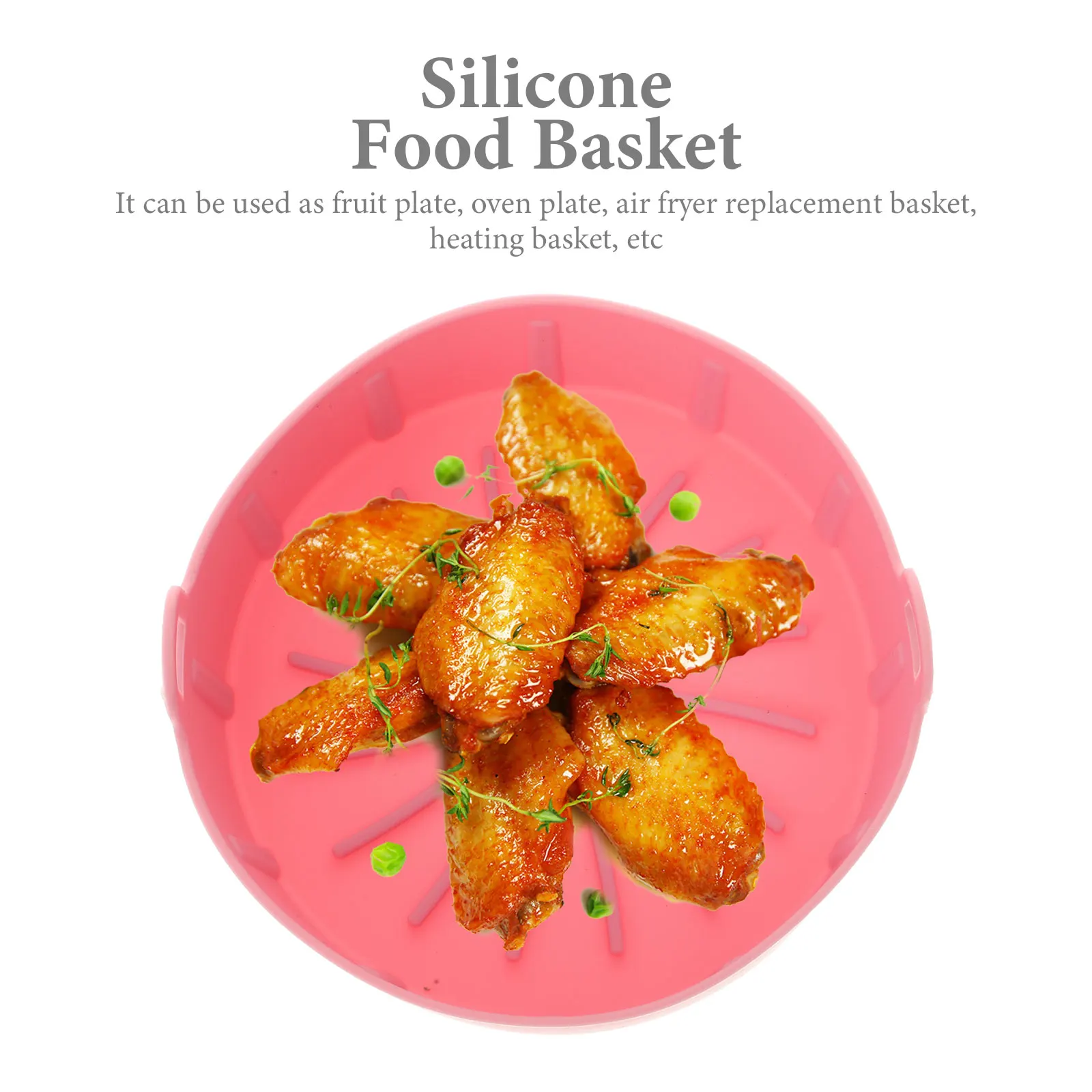 

Baking Basket Heating and Cooling Container Air Fryer Replacement Pan Tool Oven Silica Gel Home Cooking Tools
