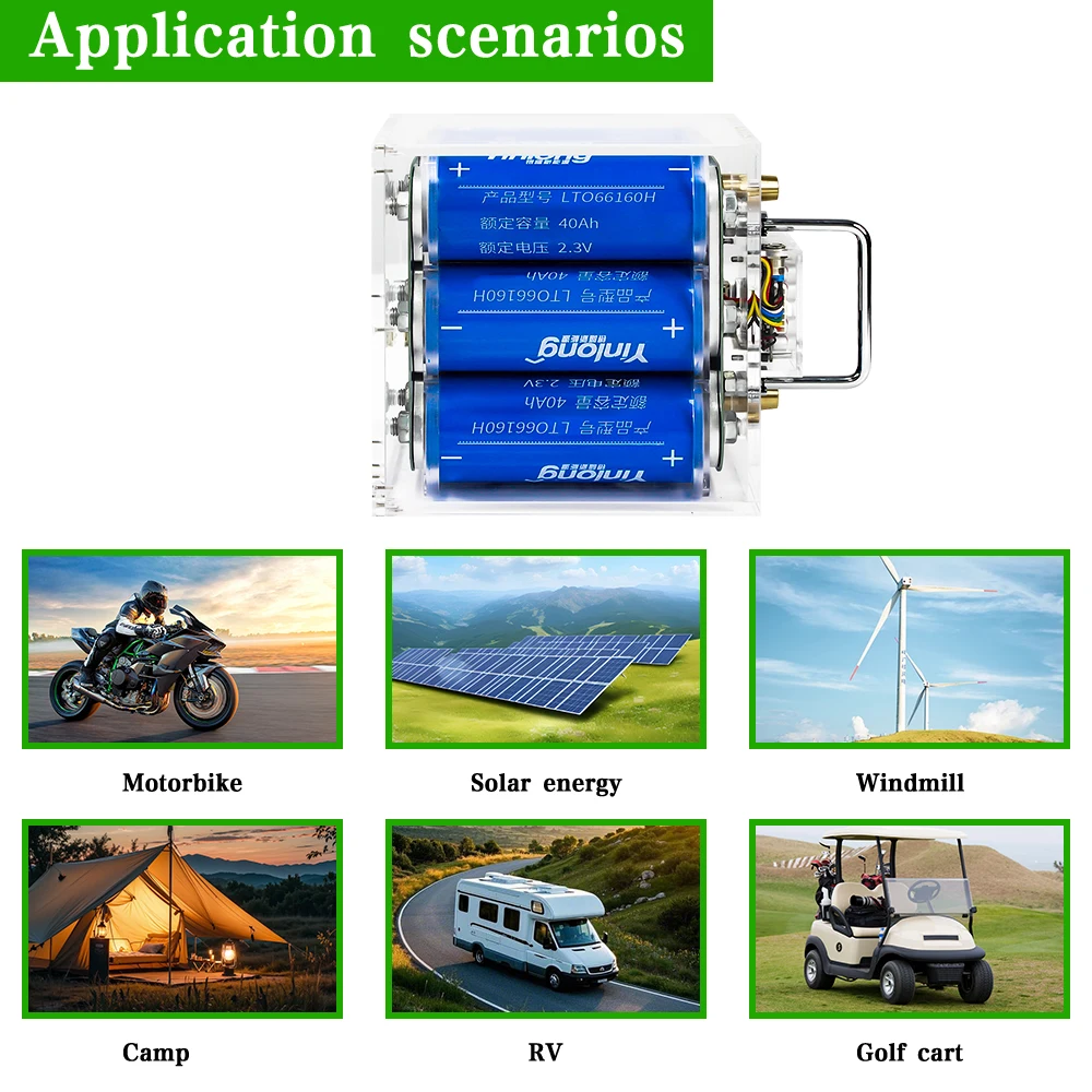 Yinlong Original 12V LTO Battery Pack 40Ah 6S1P 25000+ Cycles 450A 4