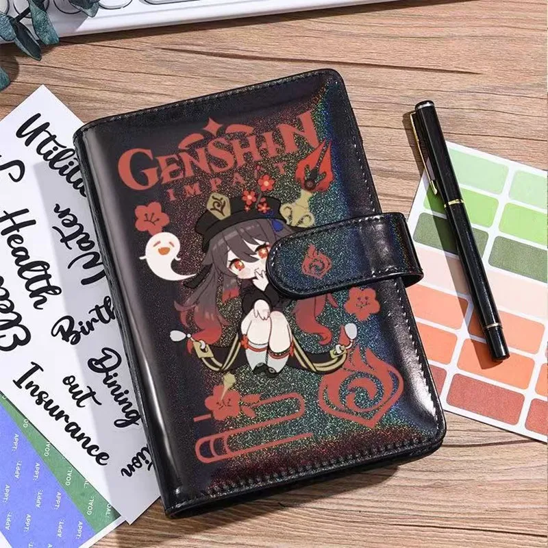 anime-genshin-impact-cute-loose-leaf-notepad-xiao-hutao-wanderer-cosplay-fun-hand-account-diy-handmade-notebook-diary-stationery