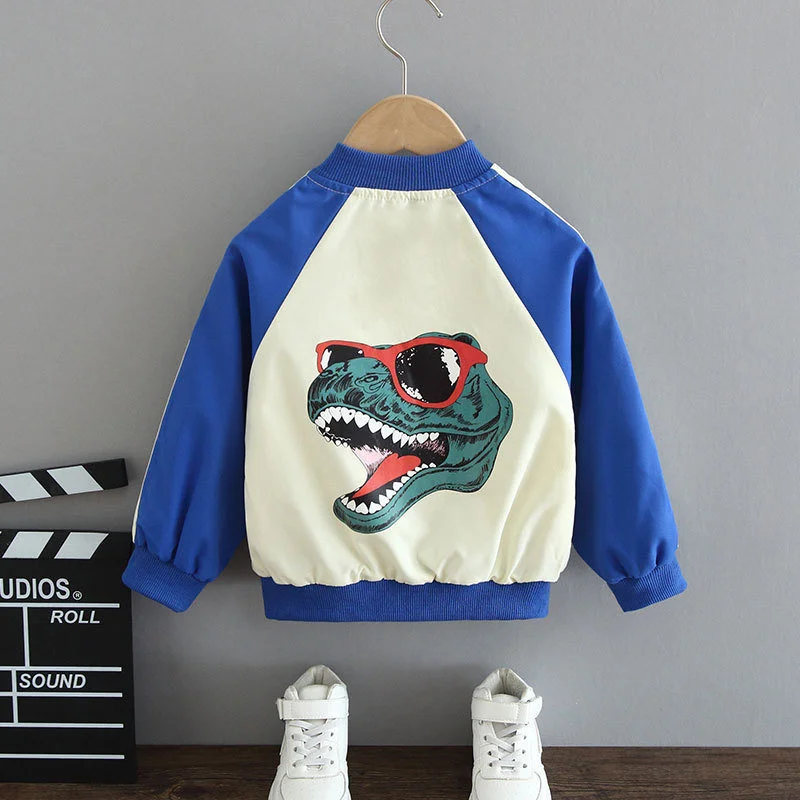 

Baby Kid Jacket for Boy Children's Outerwear Dinosaur Pattern Spring Autumn Coat Clothing for Boys Hoodie Tops Kids Clothes