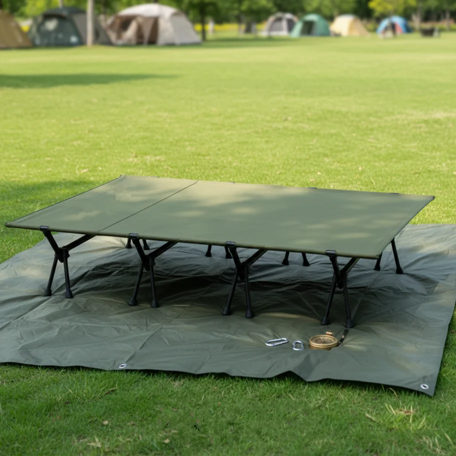 Kids Outdoor Tools - Adjustable Height Double Folding Bed Portable
