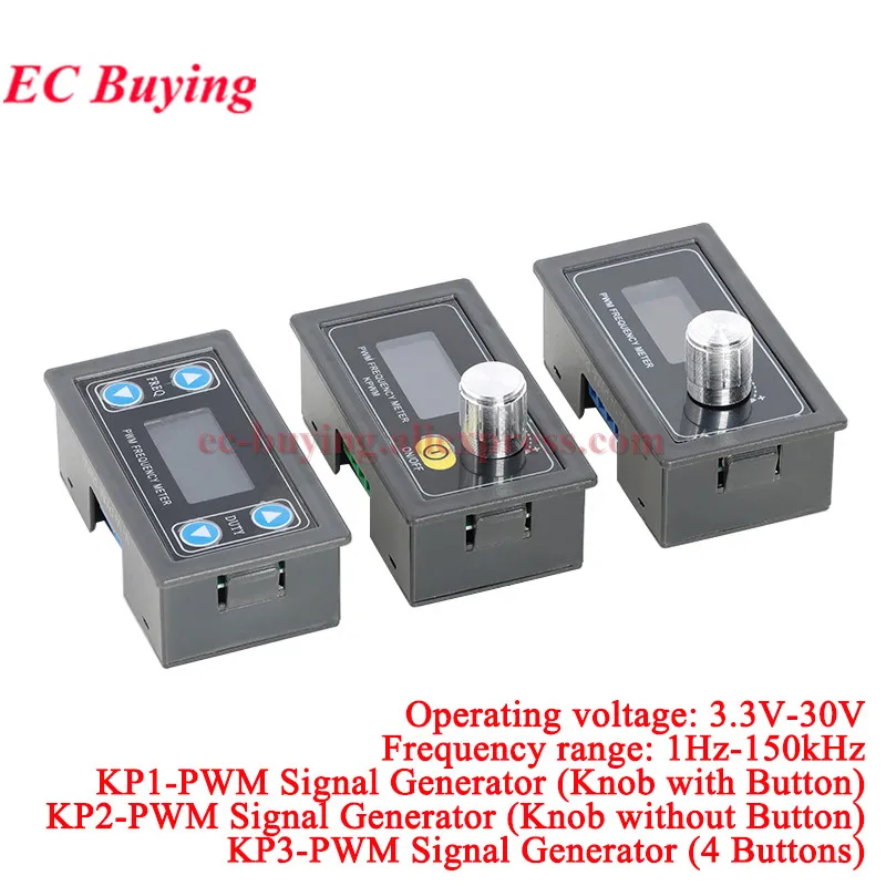 PWM Pulse Frequency Adjustable Duty Cycle Square Wave Module Rectangular Signal Generator with Digital Display KP1 KP2 KP3