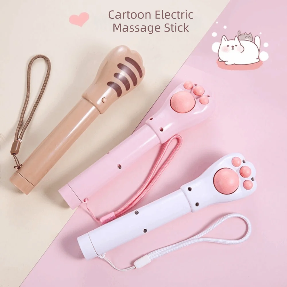 Cute Soft Silicone Cat Paw Massager Mini Portable Portable Massager Multifunctional Compact Massage Stick Body Massage