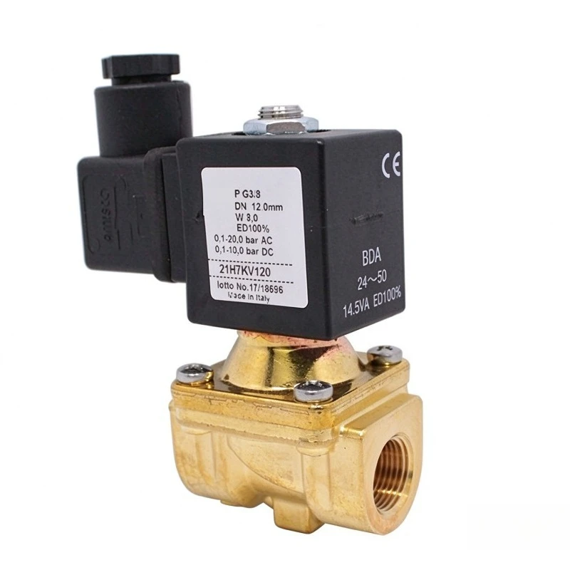 Solenoid Valve 21h7kv120 Dn10 220v Brass Two-way Normally Closed Solenoid Switch Water Valve