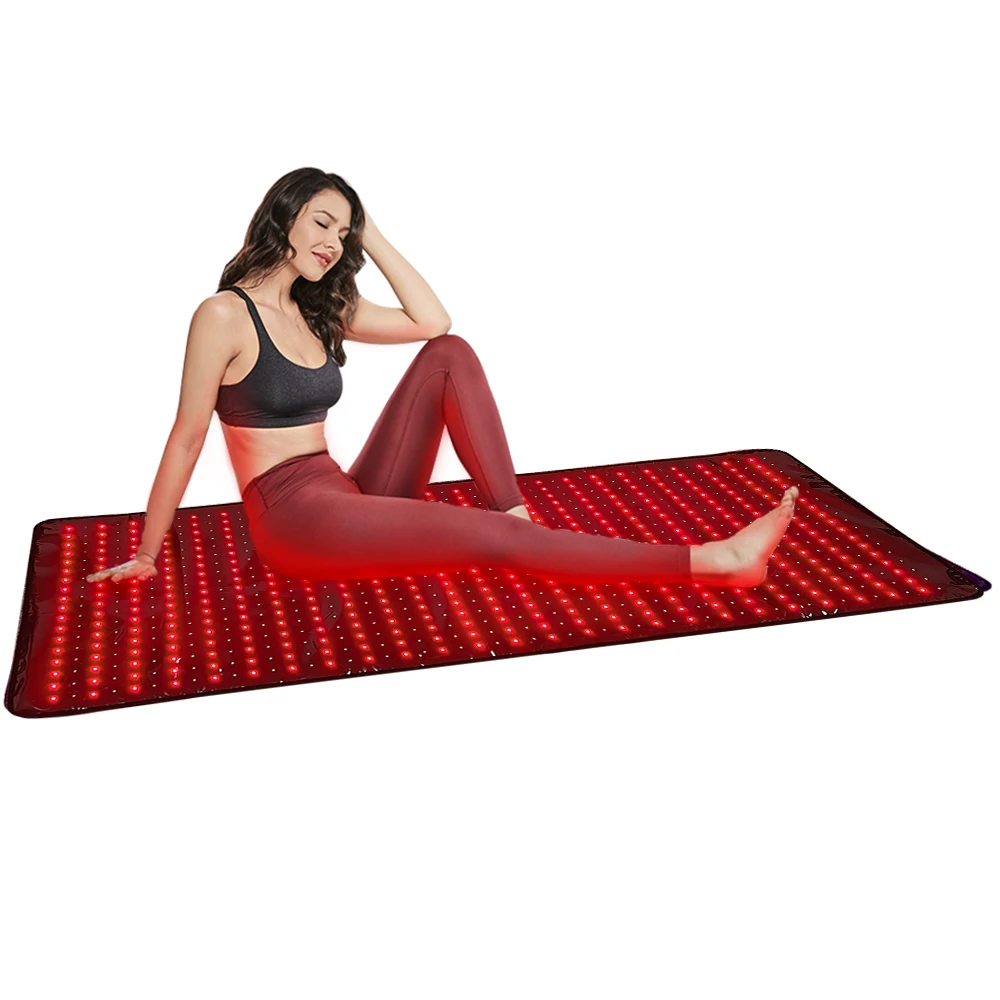 2024 new arrival home use 70.9x24inch full body 660nm 850nm near infrared red light therapy yoga mat