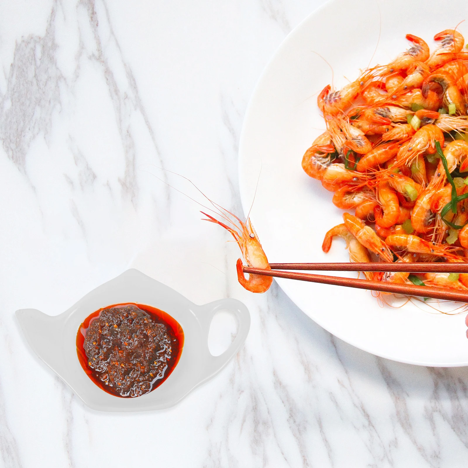 

Ceramic Tea Bag Tray Set Teapot Shape Spill Proof Decorative Holder Organizer Coaster for Tea Time Serving Coffee Accessories