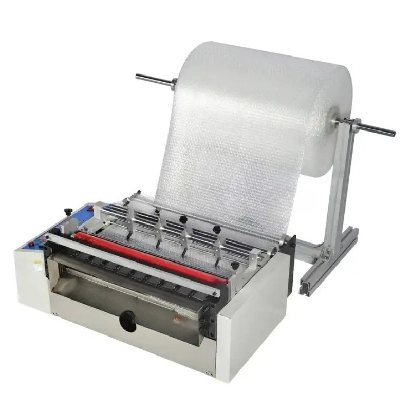 Wall-mounted bubble wrap cutter dispenser, bubble film cutter roller dispenser with diamond blade paper/loading rack