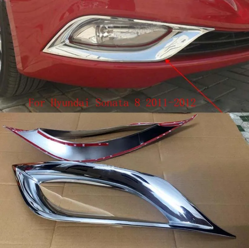 Front Rear Fog Light Cover Modification Trim Bezel For Hyundai Sonata 8 2011-2012 Fog Lamp Decor Housing Replacement Parts