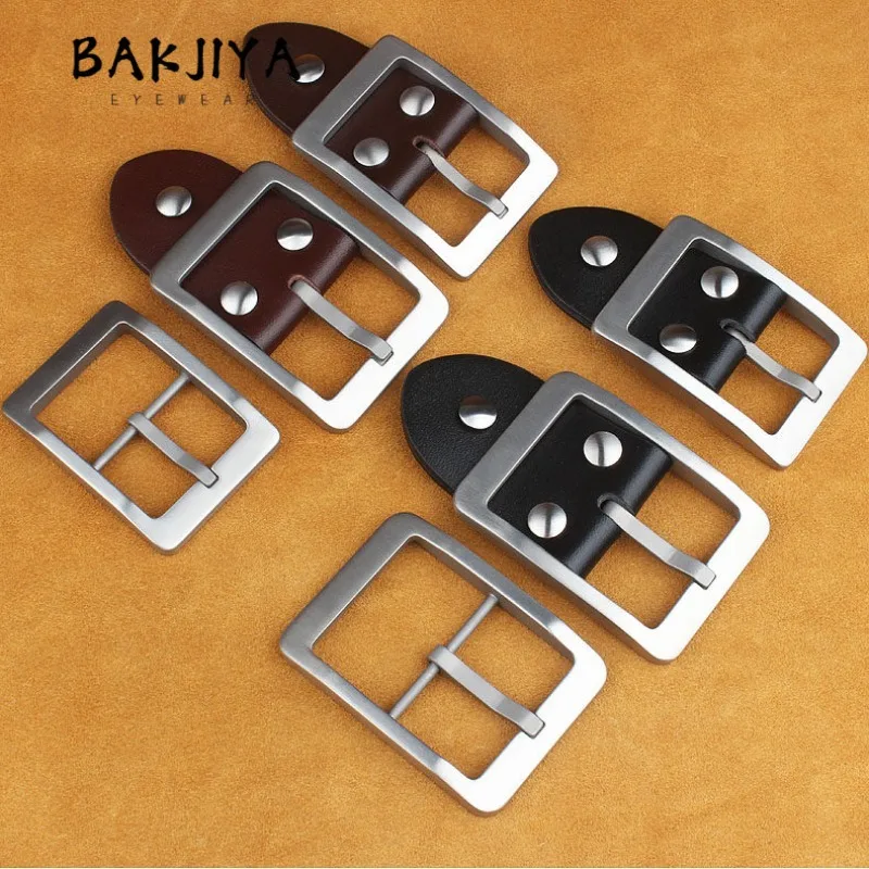 

35/40mm Solid Pure Titanium Rustproof Durable Pin Buckle Belt Clasp Head Leisure Unisex Men's Leather Belt with Screw Accessory