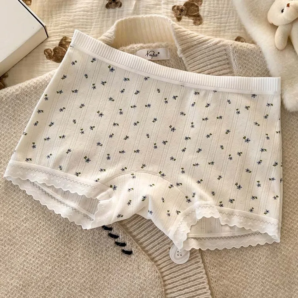 High Quality Mid Waist Lace Panties Thin Comfortable Safety Pants High-stretch No Trace Seamless Shorts Women's Sports