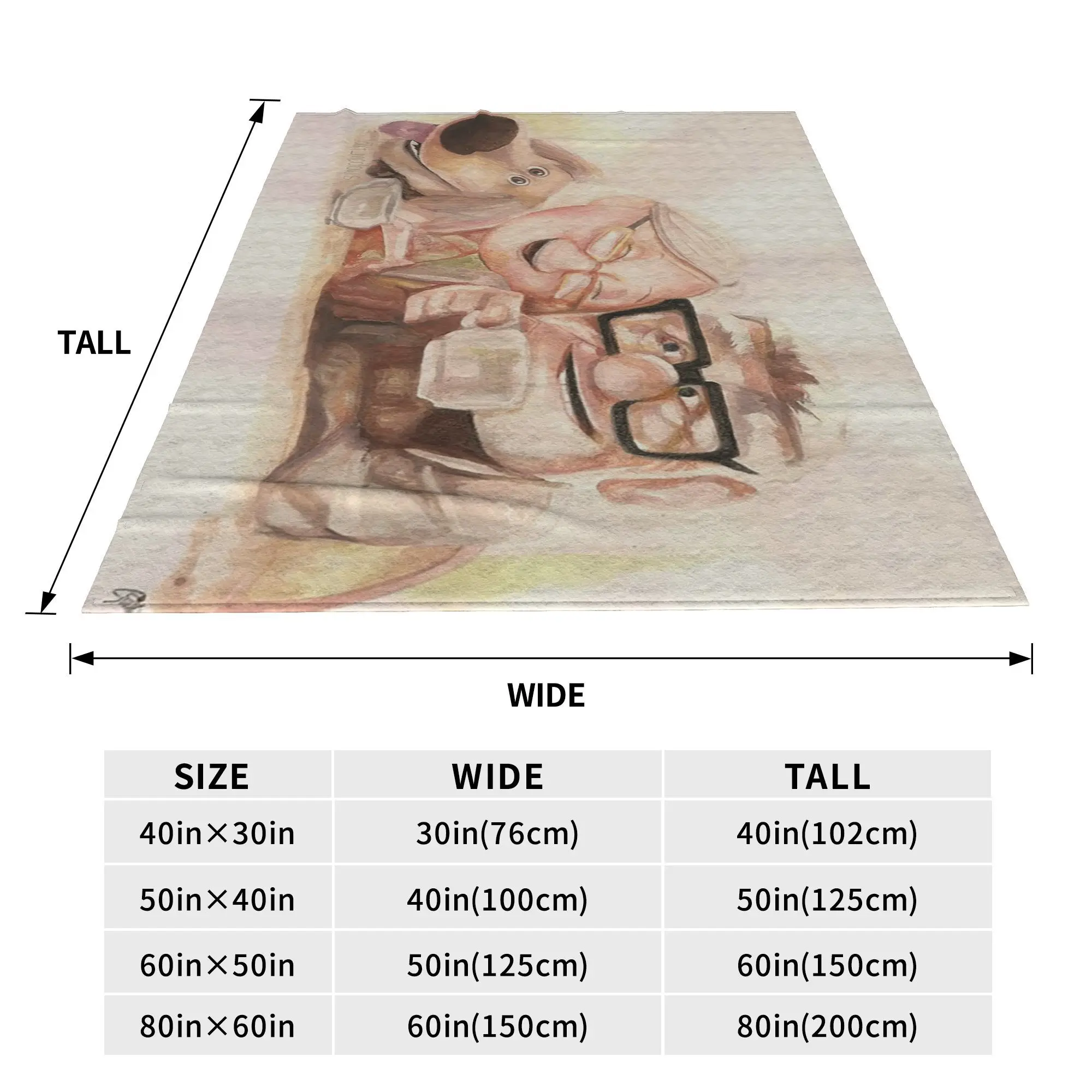 Up Movie - Carl and Ellie Blankets Soft Warm Flannel Throw Blanket Plush for Bed Living room Picnic Travel Home Sofa