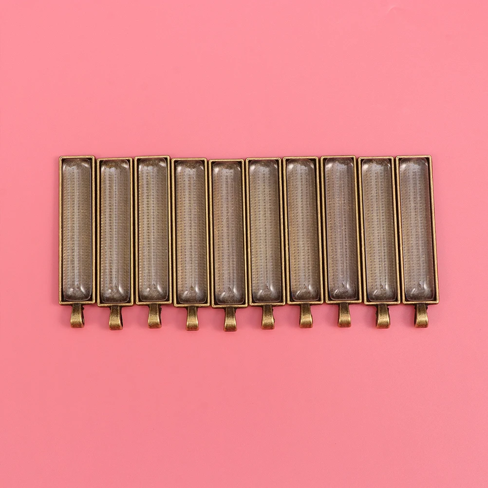 

30PCS Vintage Alloy Pendant Trays Pendant Trays and 30PCS Glass for DIY Jewelry Making Crafts (Silver, Silver, B