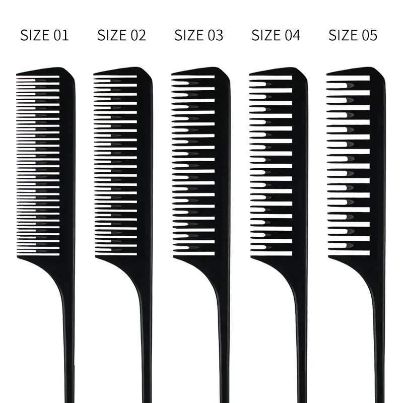 

Professional Hair Salon High Temperature Anti - static Plastic Pointed - tail Dye Cutting Hairdressing Comb