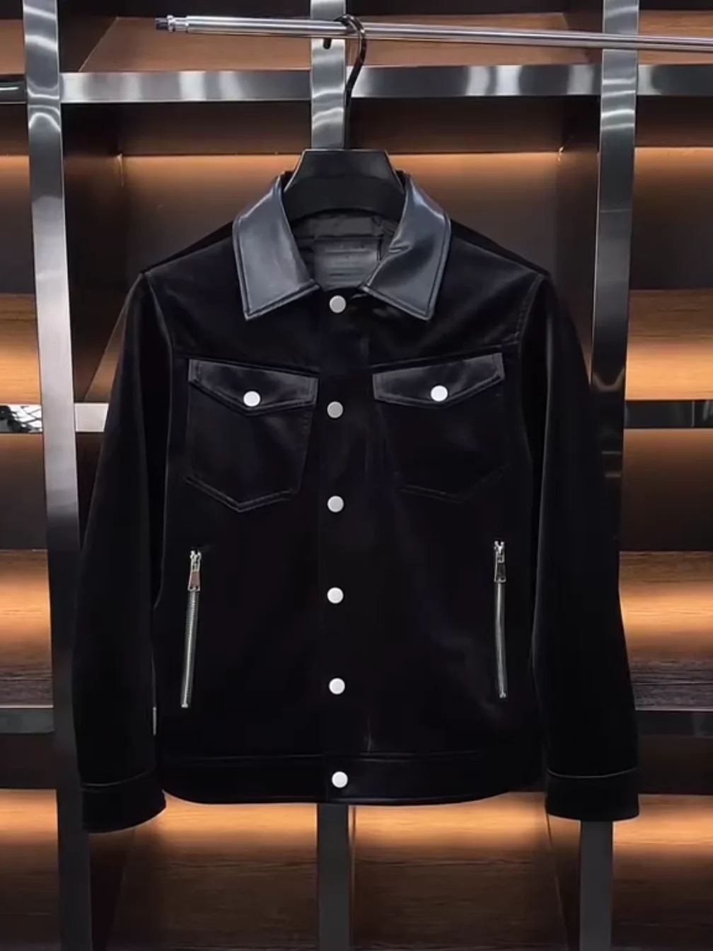 

High Quality Fashionable Men's Jacket Collared Outerwear Business Style Spring Autumn Seasonal Long Sleeve Antibacterial