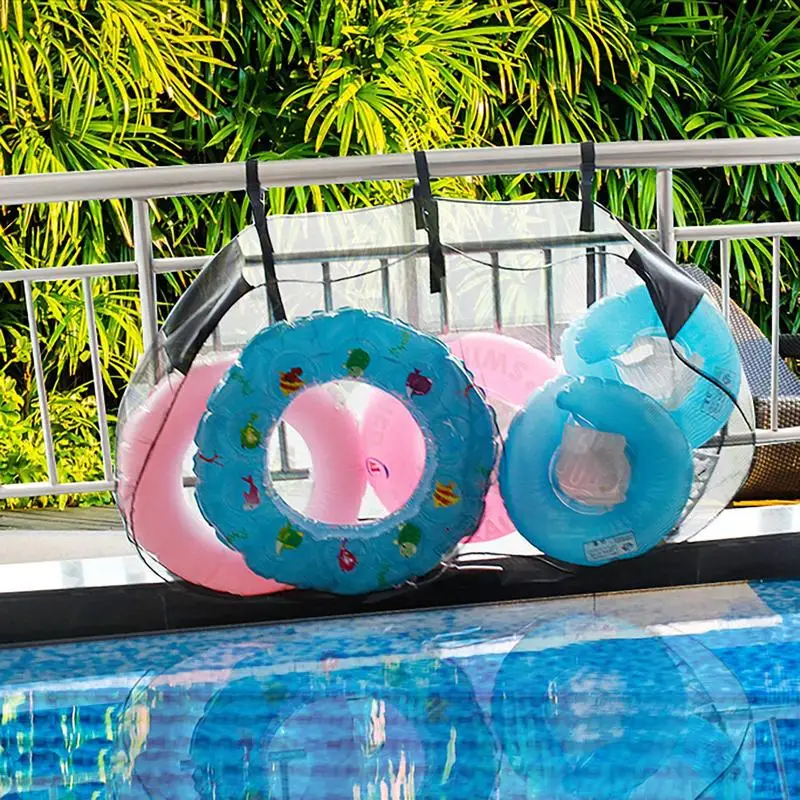 Large-capacity Swimming Pool Toy Storage Hanging Bag Nylon Mesh Drainage Mesh Bag Water Inflatable Toy Collection Mesh Bag