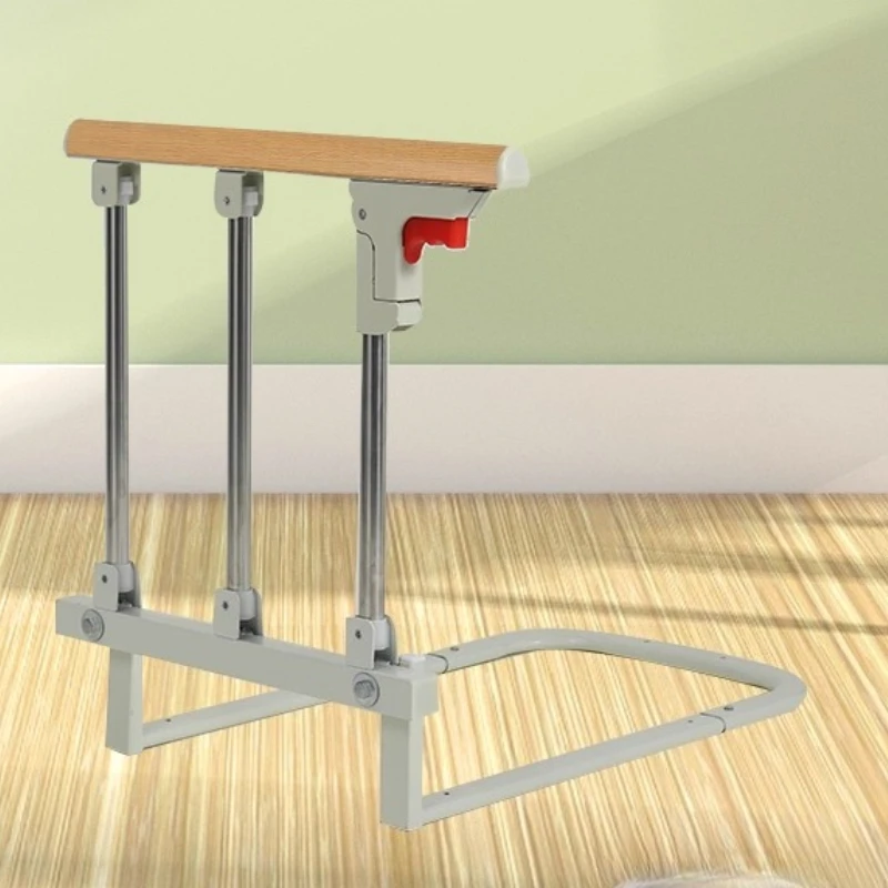 Adjustable Bed Guardrail for Elderly Care & Post-Surgery Use Anti-Slip Metal Clamp-On Hospital Rail with Sturdy Handle Grip