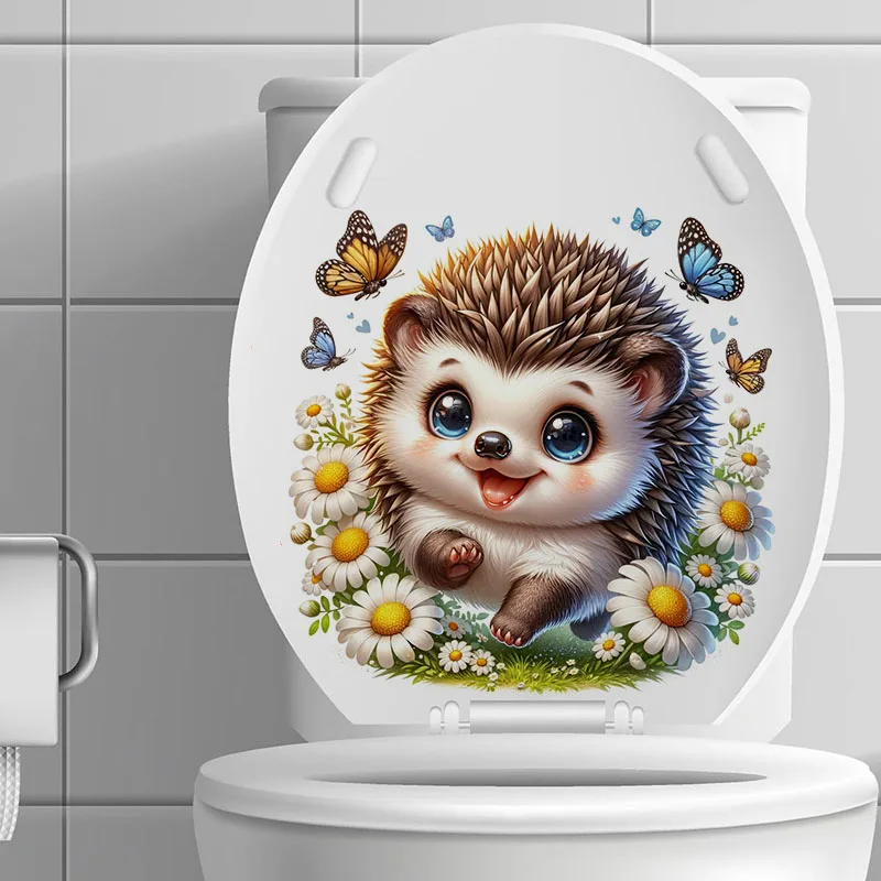 MT683# Cartoon Hedgehog Stickers, Bedroom Entryway Living Room Porch Home Decoration Wall Stickers