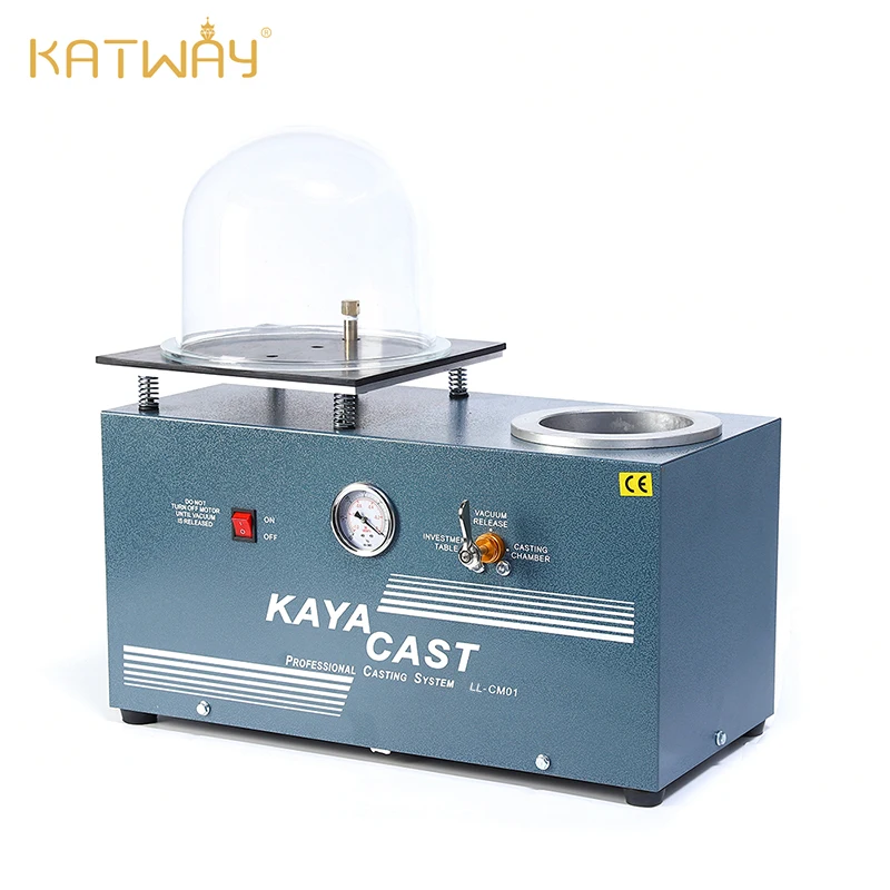 KATWAY Compact 2L Vacuum Investing & Casting Machine 2-In-1 Mini Jewelry Making Professional Metal LL-CM01