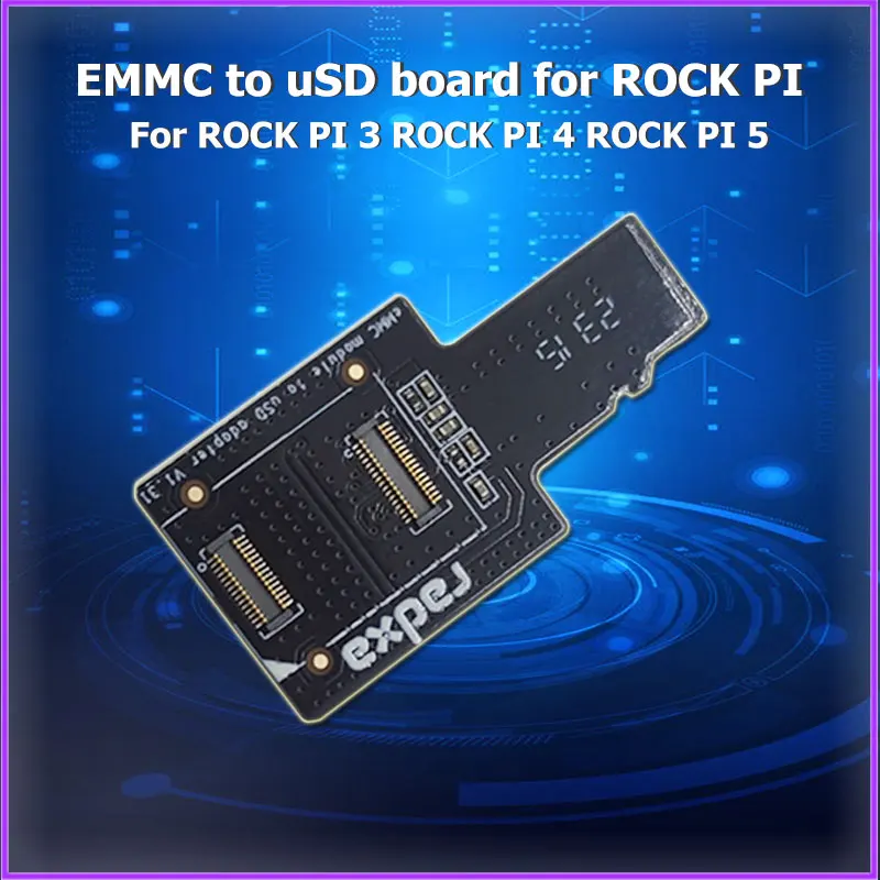 EMMC to uSD board for ROCK PI 3 ROCK PI 4 ROCK PI 5