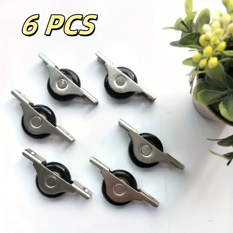 8pcs Heavy Duty Metal Sliding Barn Door Track Roller Wheel Easy Glide Cabinet Door Hardware Smooth Sliding Durable Suitable