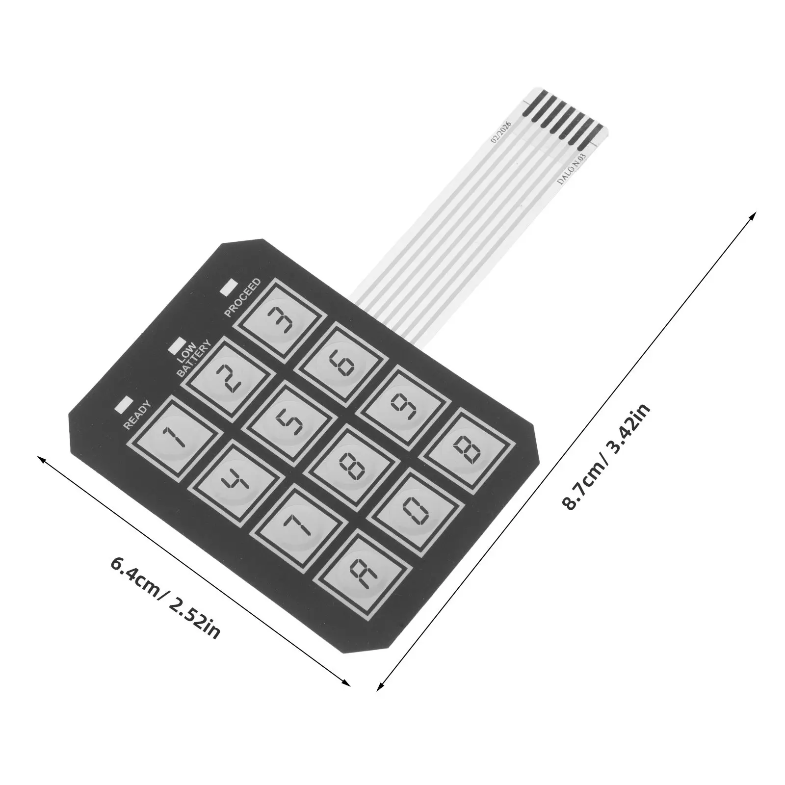 Electronic Safe Lock Keypad Replacement 12 Button Password Input Flush Mount Panel Security Cabinet Door Safe Box Office Home