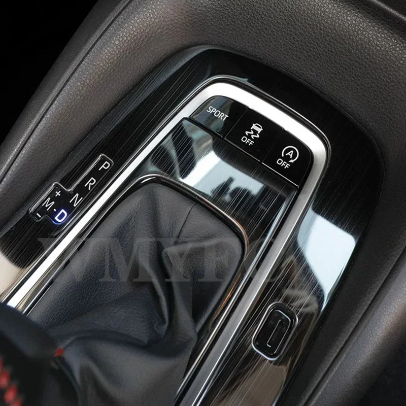 Car Console Gearbox Gear Shift Panel Trim Frame Cover Sticker Strips For Toyota Corolla Altis Sedan Hybrid E210 2019 2021 2022