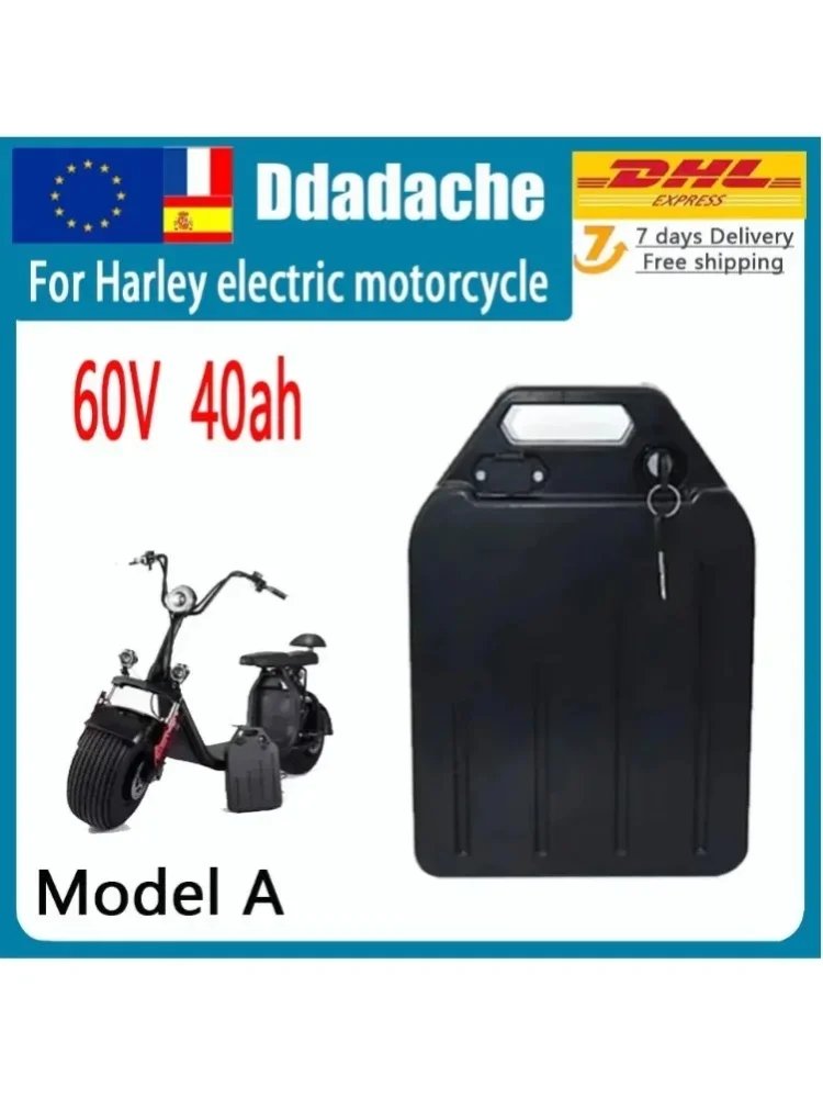 Harley Citycoco 60V 40Ah Lithium-Batterie 18650 Wasserdichtes Elektromotorrad Geeignet für City Coco Elektroroller-Ladegerät