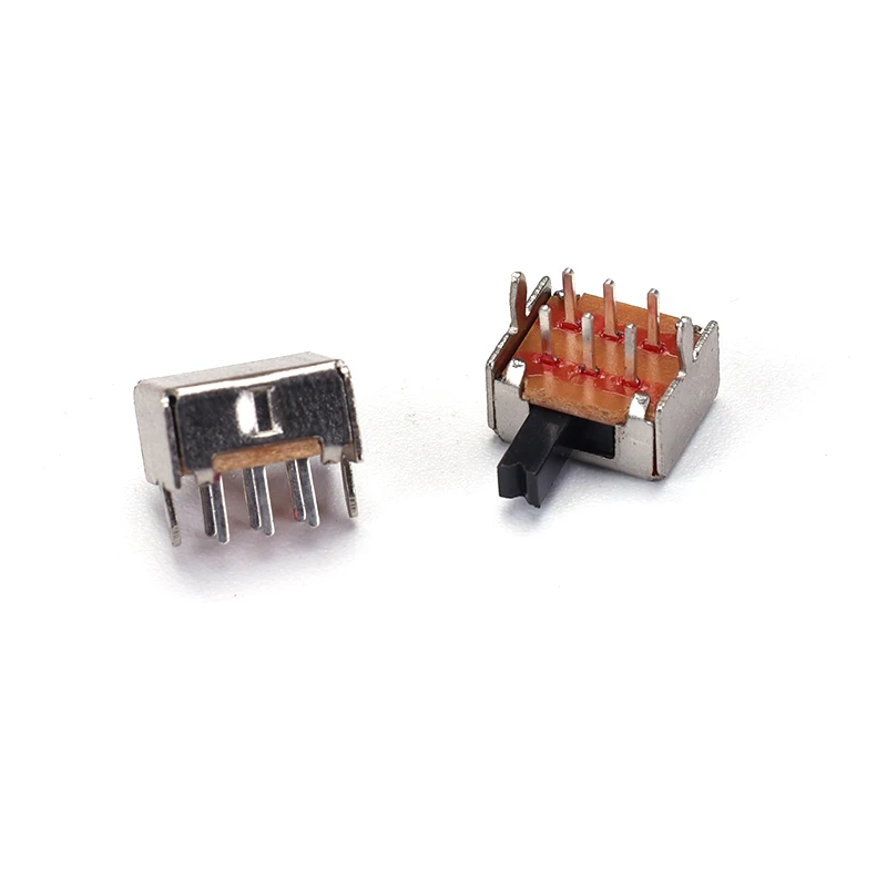 5PCS SK-22D07 Double-Row Horizontal Power Switch 6-Pin 2-Position Toggle Switch with 4mm Horizontal Handle Length